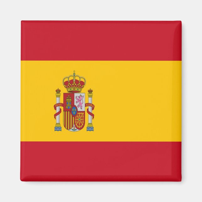 zES001 SPANISH FLAG, Spain, Fridge Magnet (Vorne)
