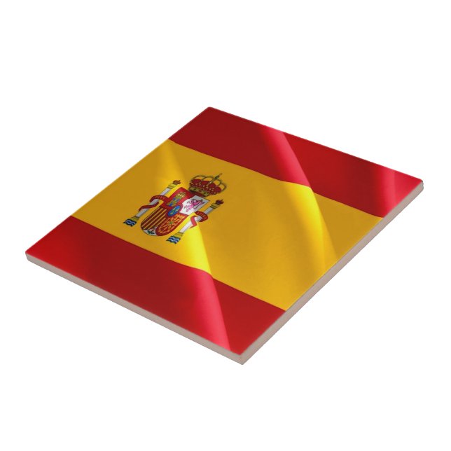 zES002 SPANISH Waving FLAG, Spanien, Fliese (Seite)