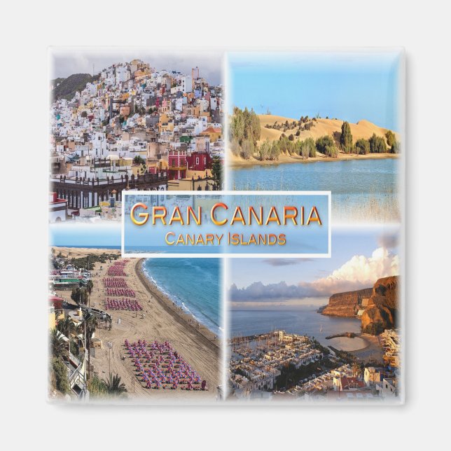 zES008 LAS PALMAS Gran Canaria, Kühlschrank Magnet (Vorne)