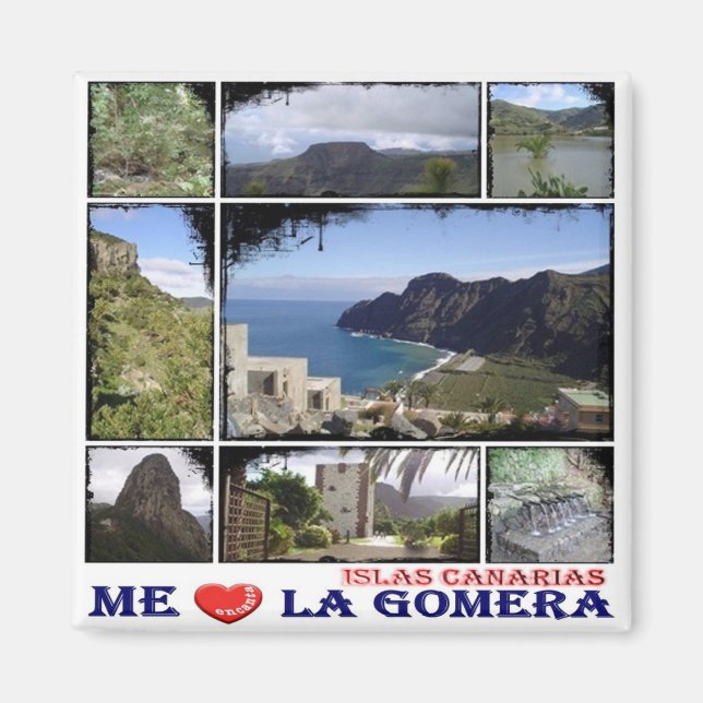 zES014 LA GOMERA - I Liebe - Kühlschrank Magnet (Vorne)