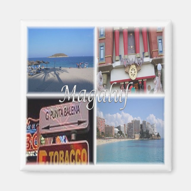 zES034 MAGALUF Mallorca Spanien, Kühlschrank Magnet (Vorne)
