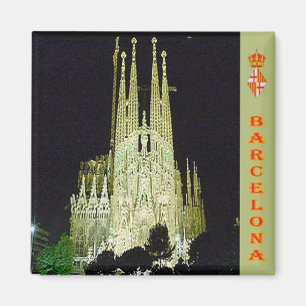 zES041 BASILICA SAGRADA FAMILIA, Barcelona, Kühlsc Magnet