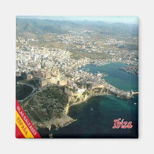 zES043 EIVISSA Panorama Spanien, Kühlschrank Magnet
