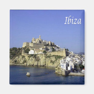 zES060 EIVISSA panorama, Balearen Spanien, Kühlsch Magnet