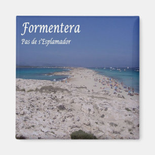 zES064 FORMENTERA panorama, Balearen Spanien, Kühl Magnet