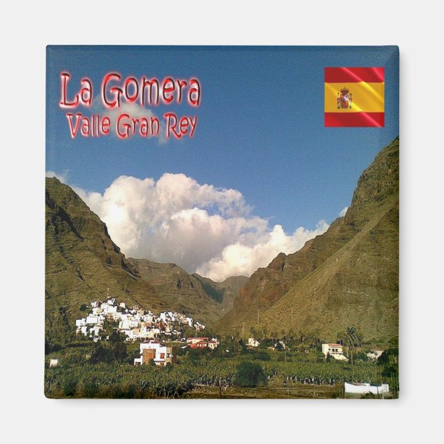 zES078 LA GOMERA VALLE GRAN REY, Spanien, Kühlschr Magnet (Vorne)