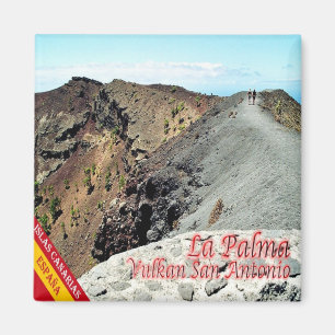 zES081 LA PALMA, VOLCAN SAN ANTONIO, Spanien, Kühl Magnet