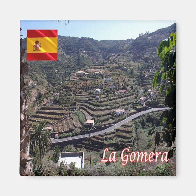 zES085 LA GOMERA panorama, Spanien, Kühlschrank Magnet (Vorne)