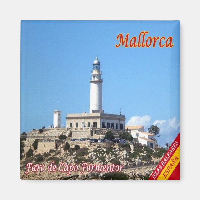 zES099 MALLORCA, FORMENTOR LIGHTHOUSE CAPO, Magnet (Vorne)