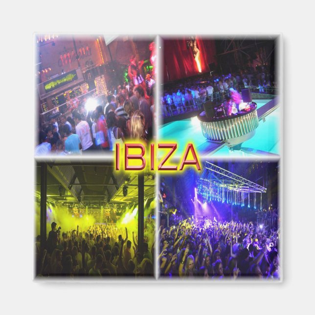 zES110 disco in IBIZA, Balearen, Spanien, Kühlschr Magnet (Vorne)