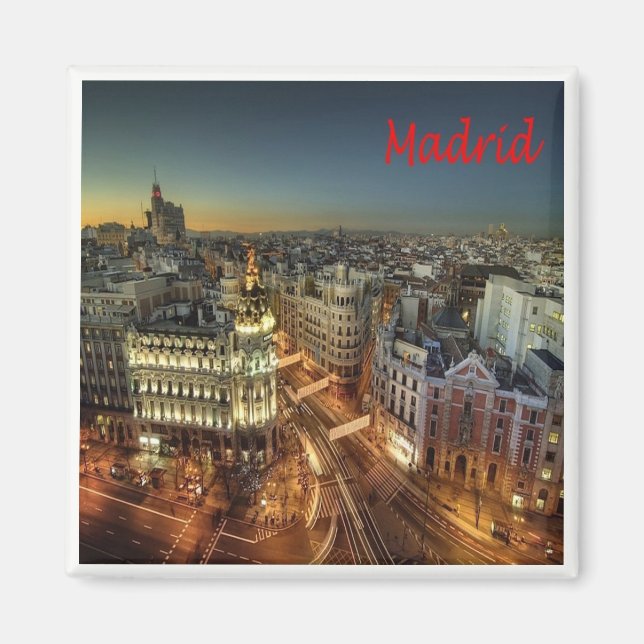 zES118 MADRID Stadt, Spanien, Europa, Kühlschrank Magnet (Vorne)