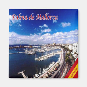 zES131 PALMA DE MALLORCA, Panorama, Kühlschrank Magnet