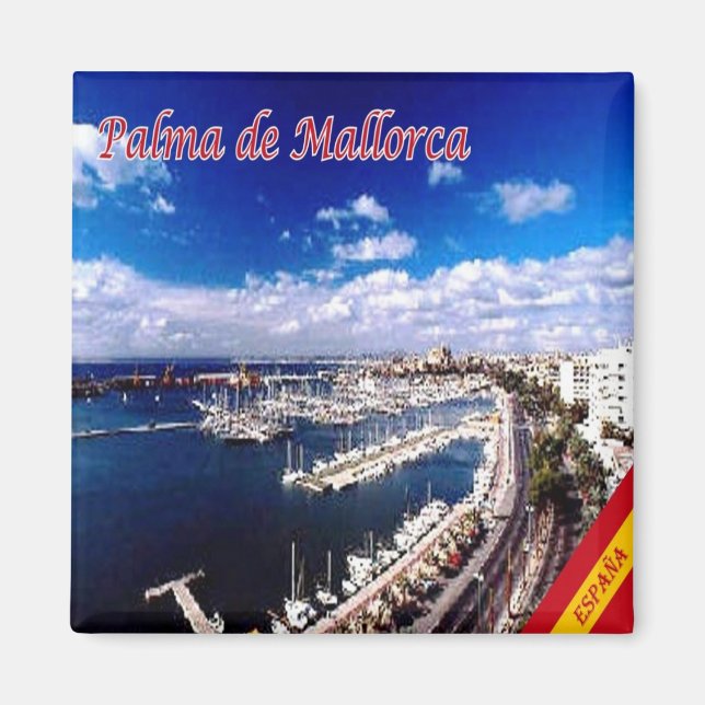 zES131 PALMA DE MALLORCA, Panorama, Kühlschrank Magnet (Vorne)