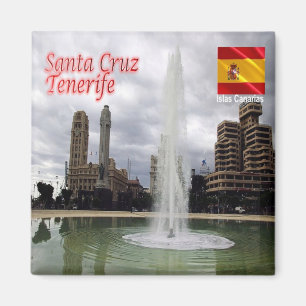 zES138 TENERIFE Santa Cruz Plaza de Espana, Kühlsc Magnet