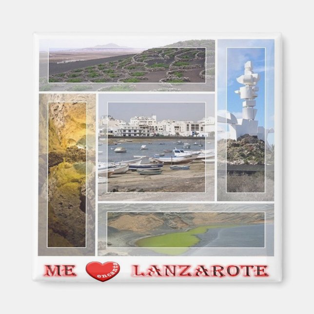 zES145 LANZAROTE "I Liebe", Spanien, Kühlschrankma Magnet (Vorne)