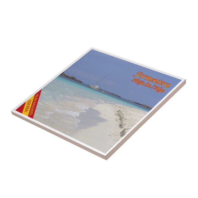 zES148 The S'Alga Beach, Spanien, Fliese (Seite)