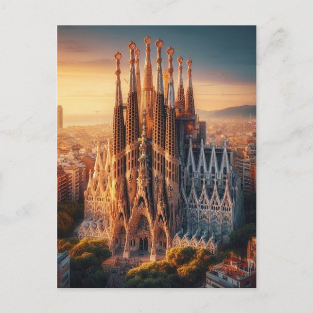 zESa13 BARCELONA Basilica Sagrada Familia, Postkarte (Vorderseite)