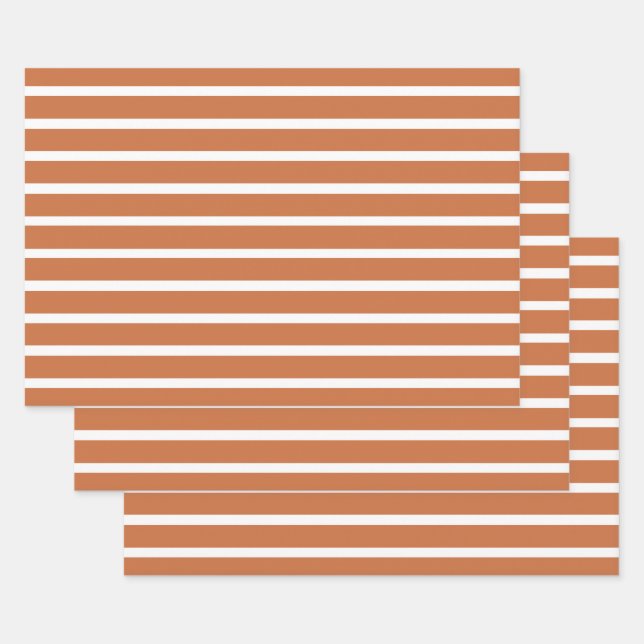 Zest-neutrale Streifen Geschenkpapier Set (Set)