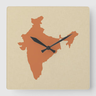 Zest Spice Moods Indien Quadratische Wanduhr
