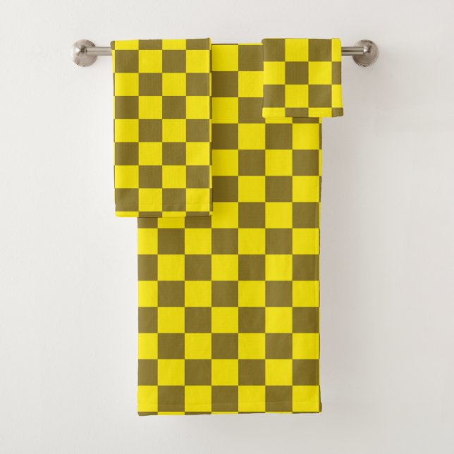 Zest- und Säure-Checkerboard Badhandtuch Set (Insitu)