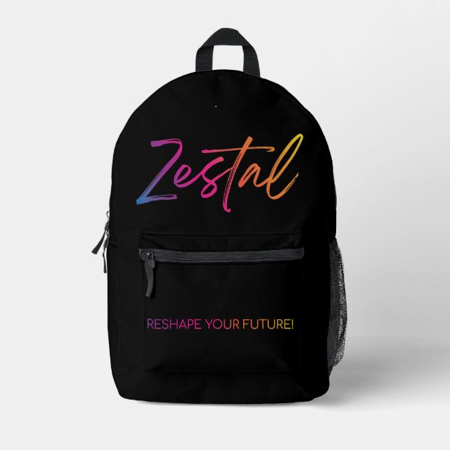 Zestal - Erleben Sie Ihre Zukunft! Bedruckter Rucksack (Vorderseite)