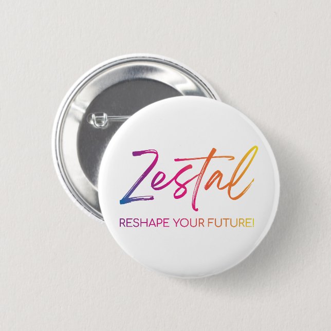 Zestal - Erleben Sie Ihre Zukunft! Button (Vorne & Hinten)