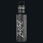Zestal - Erleben Sie Ihre Zukunft! Edelstahlflasche<br><div class="desc">Matte Black Edelstahl Wasserflasche mit dem Zestal Reshape Your Future! Logo.</div>