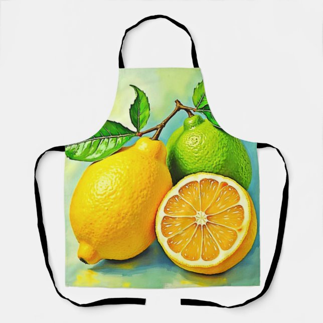 Zesty Citrus Burst of Sunshine Design Schürze (Vorderseite)