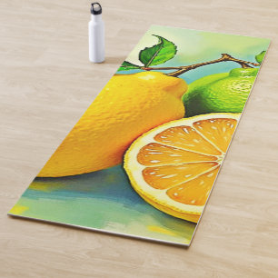 Zesty Citrus Burst of Sunshine Design Yogamatte