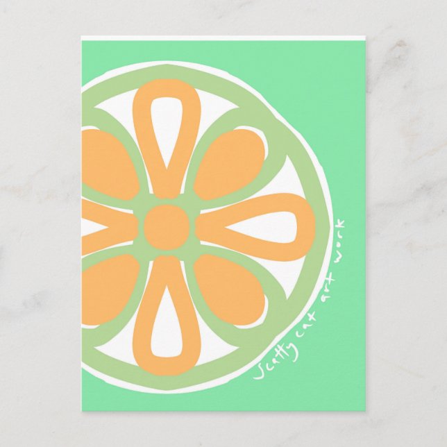 Zesty citrus postcard postkarte (Vorderseite)