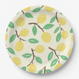 Zesty Citrus Yellow Green Pappteller