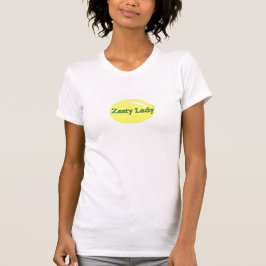 Zesty Lady T - Shirt grün Buchstaben gelbe Zitrone