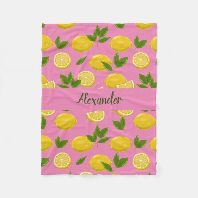Zesty Lemon Blanket für Säuglinge, Kinder und Erwa Fleecedecke (Vorderseite)