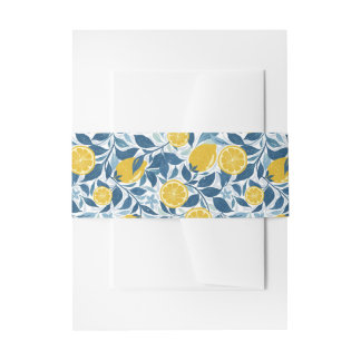 Zesty Lemon Garden - Hellgelb und blau Einladungsbanderole