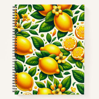 Zesty Lemon Whirl: Eine Citrus-Symphonie Notizbuch