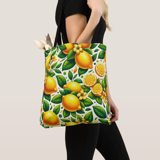 Zesty Lemon Whirl: Eine Citrus-Symphonie Tasche (Von Nahem)