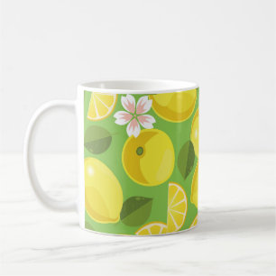 Zesty Lemon: Zitrus Pattern Delight Kaffeetasse