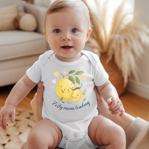 Zesty Mama Loading Lemon Citrus Amalfi Süße  Baby Strampler