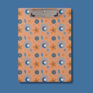 Zesty Summer Floral Pattern Klemmbrett