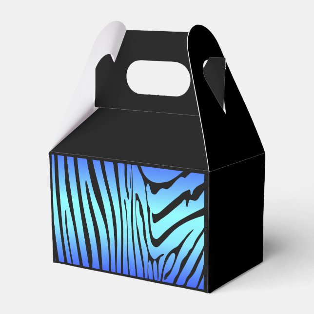 Zesty Zebra Blue Geschenkschachtel (Vorderseite)