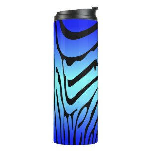Zesty Zebra Blue Thermosbecher