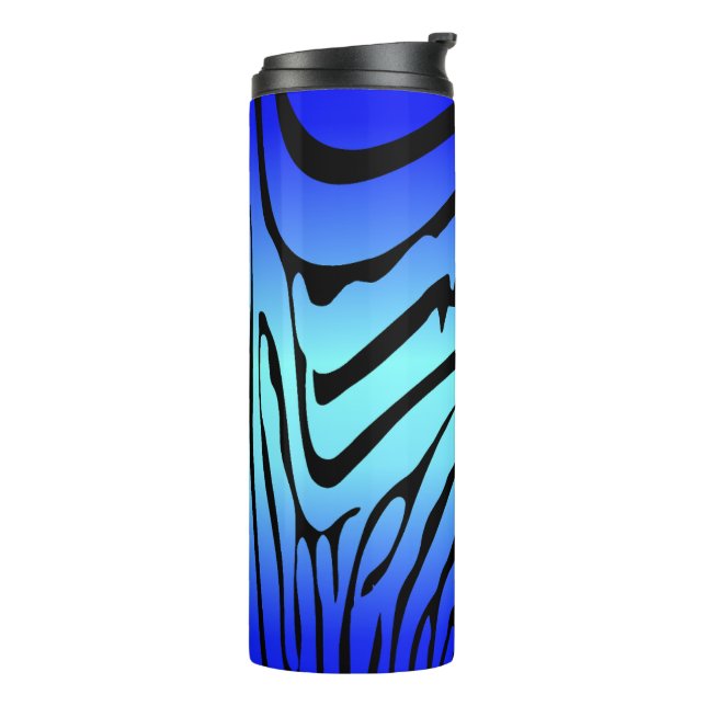 Zesty Zebra Blue Thermosbecher (Nach links gedreht)