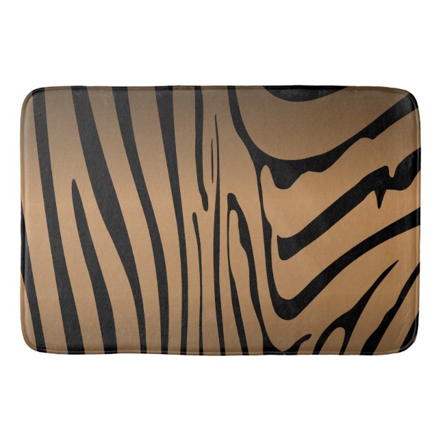 Zesty Zebra Brown Badematte (Vorderseite)