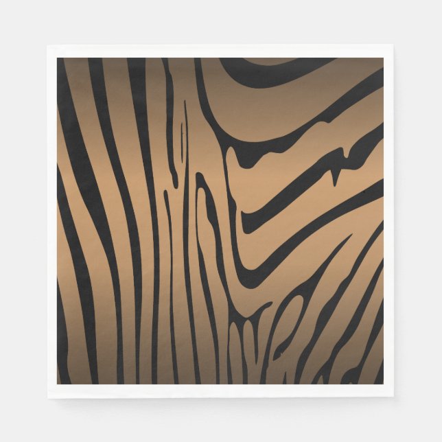Zesty Zebra Brown Serviette (Vorderseite)