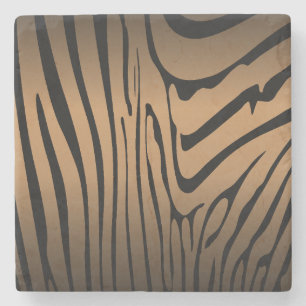 Zesty Zebra Brown Steinuntersetzer