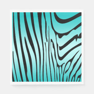 Zesty Zebra Cyan Serviette