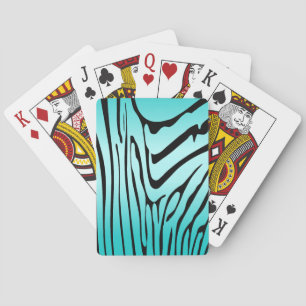 Zesty Zebra Cyan Spielkarten