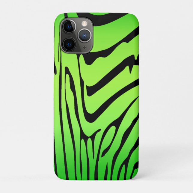 Zesty Zebra Green Case-Mate iPhone Hülle (Rückseite)