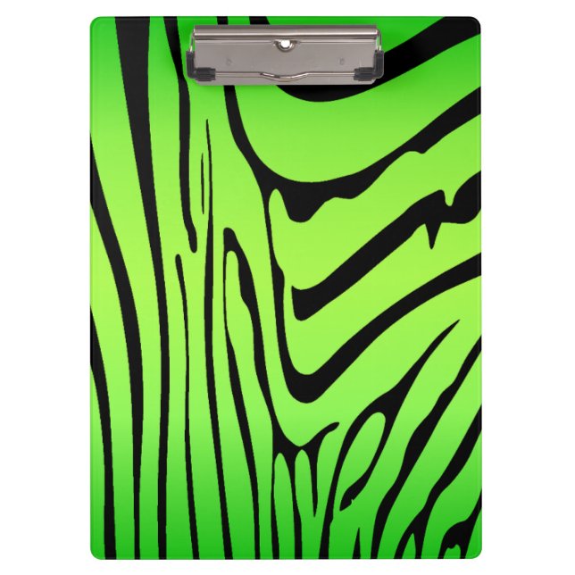 Zesty Zebra Green Klemmbrett (Vorderseite)