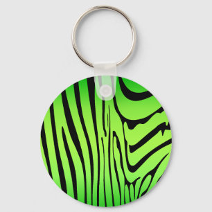 Zesty Zebra Green Schlüsselanhänger